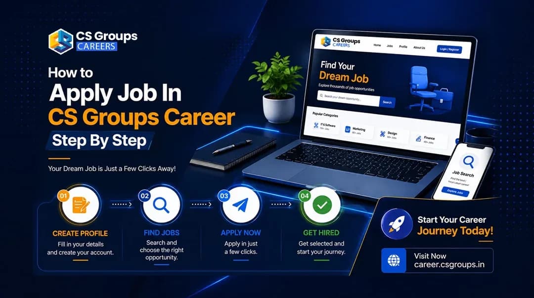 A candidate completing their CS Groups profile before applying